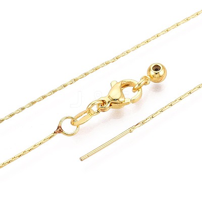 Brass Boston Link Chain Necklaces NJEW-B119-01G-1
