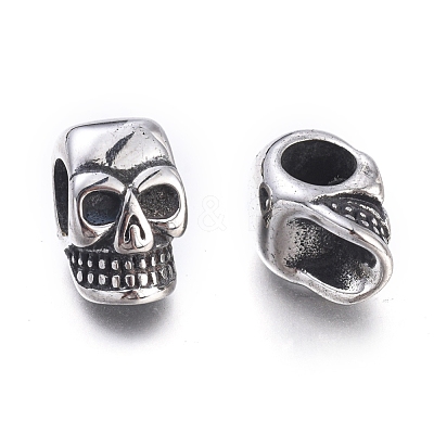 Halloween 304 Stainless Steel European Beads STAS-F243-41AS-1