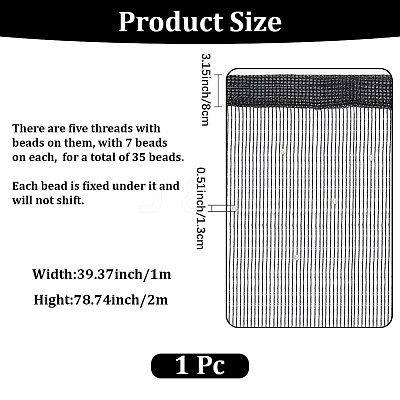 Polyester & Plastic Pearl Door String Curtain AJEW-WH20128-053A-1