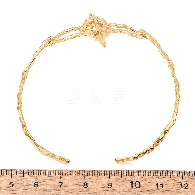 304 Stainless Steel Cuff Bangles for Women BJEW-C155-01C-G-1