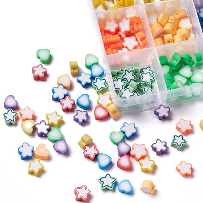 240Pcs 12 Style Handmade Polymer Clay Beads CLAY-YW0001-29-1