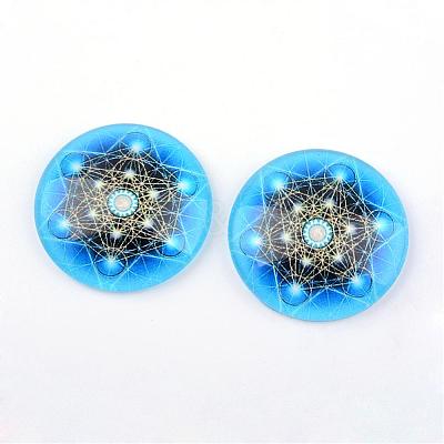 Glass Cabochons GGLA-L012-25mm-19-1