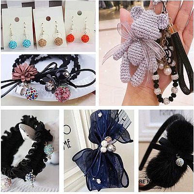 Pave Disco Ball Beads RB-PH0008-30B-1