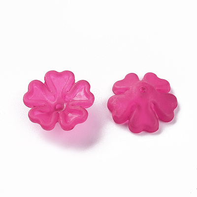 Transparent Frosted Acrylic Bead Caps MACR-S371-04A-706-1