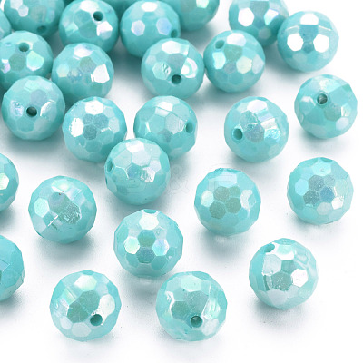 Opaque Acrylic Beads TACR-S154-10F-04-1