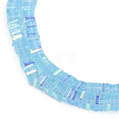 Electroplate Glass Beads Strands GLAA-B023-01A-07-1
