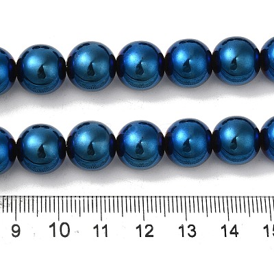 Electroplated Synthetic Magnetic Hematite Beads Strands G-I364-K01-01-1