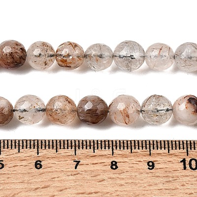 Natural Black Gold Rutilated Quartz Beads Strands G-D359-A02-8mm-1