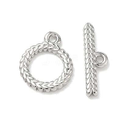 Brass Toggle Clasps KK-CBA42CA-01A-P-1