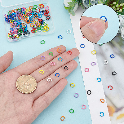 200Pcs 10 Colors Zinc Alloy Open Jump Rings FIND-PH0006-86-1