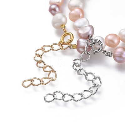 Natural Freshwater Pearl Beaded Bracelets Sets BJEW-JB05122-1