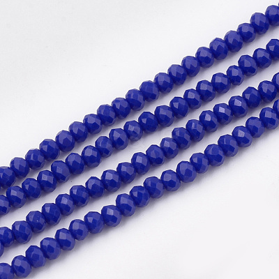 Opaque Solid Color Glass Beads Strands GLAA-S178-12B-04-1