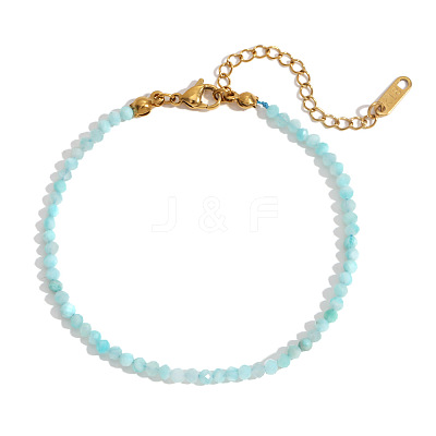 Natural Amazonite Beaded Bracelets for Women PW7848-1-1