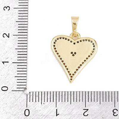 Valentine's Day Brass Micro Pave Clear Cubic Zirconia Pendants KK-H273-39G-01-1