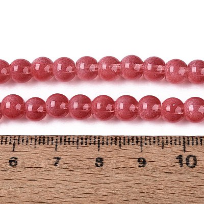 Acrylic Imitation Cat Eye Beads Strands OACR-Q197-01A-12-1