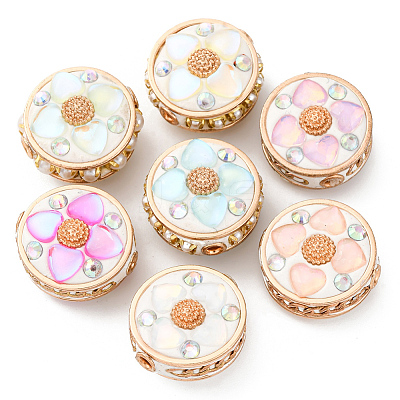 8Pcs Handmade Resin Indonesia Round Beads IPDL-SP0001-04-1