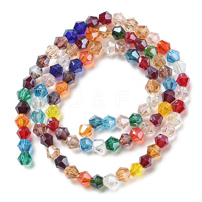 Transparent Electroplate Glass Beads Strands GLAA-F029-3mm-C29-1