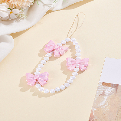 1Pc PVC Bowknot Mobile Straps AJEW-LP0005-16-1