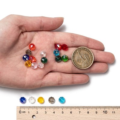 10 Colors Electroplate Glass Beads EGLA-JP0002-01B-8mm-1