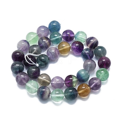 Natural Fluorite Beads Strands G-K245-A10-06-1