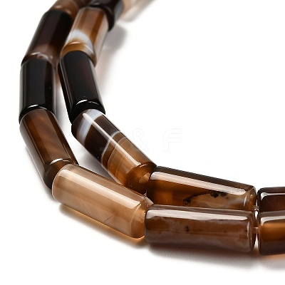 Dyed Natural Agate Beads Strands G-G203-01E-1