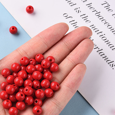 Opaque Acrylic Beads MACR-S370-C8mm-A14-1