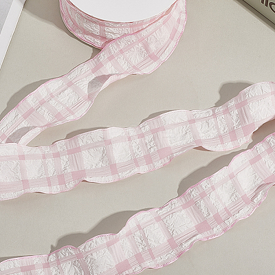 1 Roll Polyester Ruffled Ribbon SRIB-CY0001-14D-1