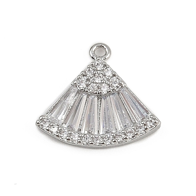 Brass Micro Pave Cubic Zirconia Pendants KK-S339-07P-1