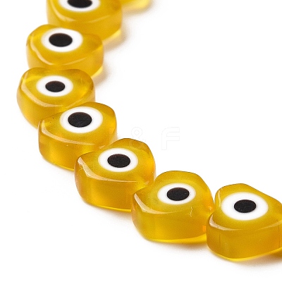 Handmade Evil Eye Lampwork Beads Strands LAMP-F023-B11-1