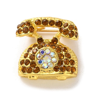 Fashion Golden Zinc Alloy Enamel Pins JEWB-D068-01G-06-1