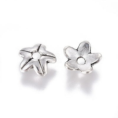 Tibetan Style Alloy Bead Caps X-LF10624Y-1