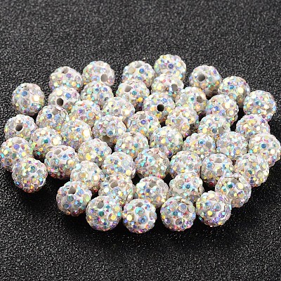 Pave Disco Ball Beads RB-Q195-A6mm-AB-1