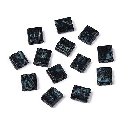 2-Hole Baking Paint Glass Seed Beads SEED-N009-03A-1