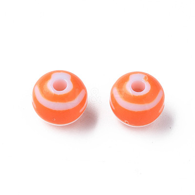 Opaque Striped Acrylic Beads MACR-S373-27A-04-1