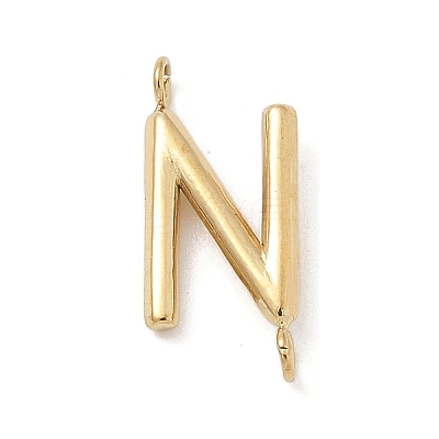 304 Stainless Steel Letter Connector Charms STAS-M108-01G-14-1