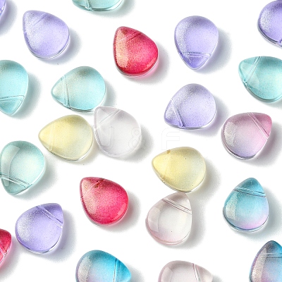 8 Colors Transparent Spray Painted Glass Beads GLAA-FS0001-85-1