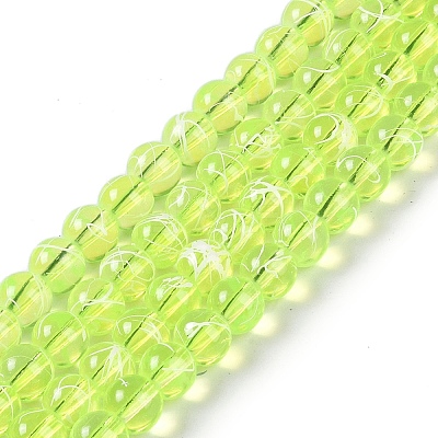 Drawbench Transparent Glass Beads Strands GLAD-Q012-8mm-07-1
