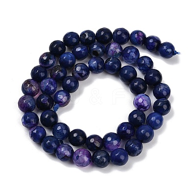Natural Agate(Dyed & Heated) Beads Strands G-G079-A09-03-1