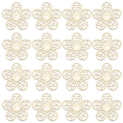 50Pcs Rack Plating 304 Stainless Steel Filigree Joiners STAS-BBC0002-48-1