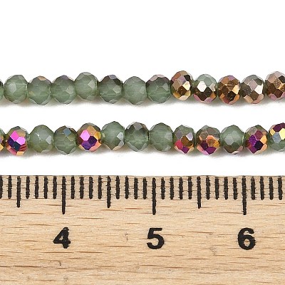Electroplate Glass Beads Stradns EGLA-H114-02B-13-1