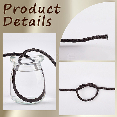 5M Braided Round PU Leather Jewelry Cord OCOR-GF0004-96A-02-1