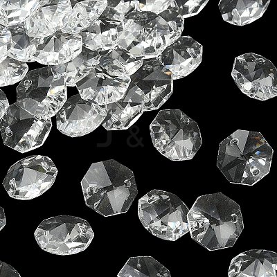 Transparent K9 Glass Connector Charms GLAA-YW0001-100-1