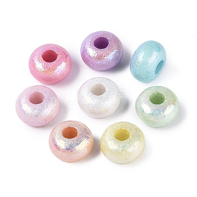UV Plating Opaque Acrylic European Beads X-OACR-N160-03-1