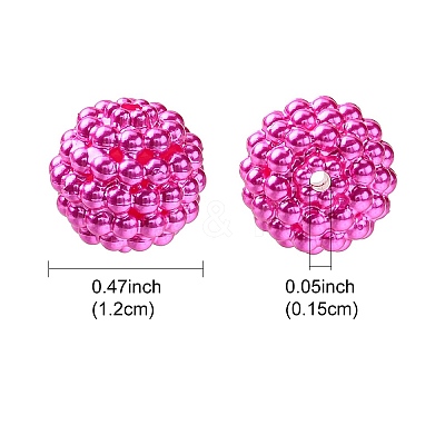 Imitation Pearl Acrylic Beads OACR-FS0001-45B-1