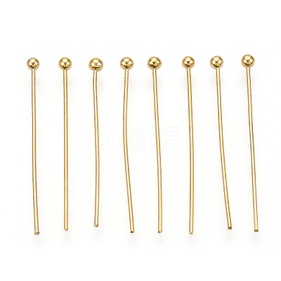 Brass Ball Head Pins KK-G331-10-0.6x25-1