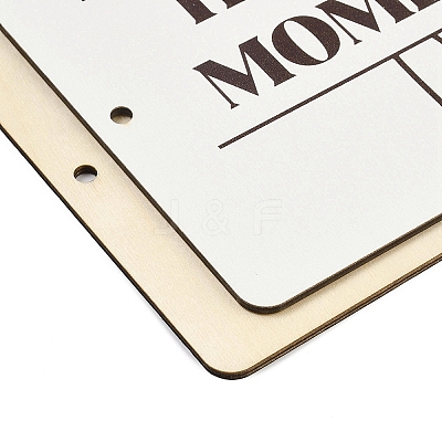 Printed Wooden 2-Ring Loose Leaf Binder Postcard Photo Album Cover DIY-XCP0003-83D-1