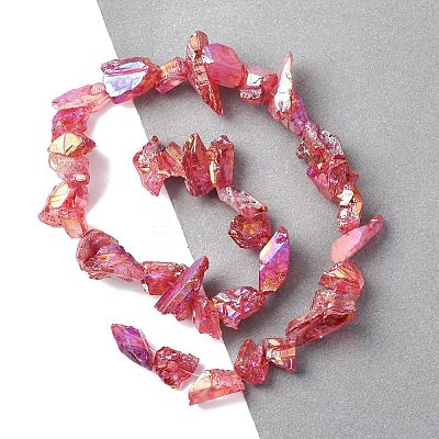 1 Strand Electroplated Natural Quartz Beads Strands G-PA0001-18B-1
