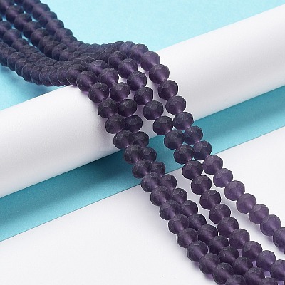 Transparent Glass Beads Strands X1-EGLA-A034-T6mm-MD15-1