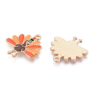 Thanksgiving Day Alloy Enamel Pendants X-ENAM-D060-03F-KCG-1