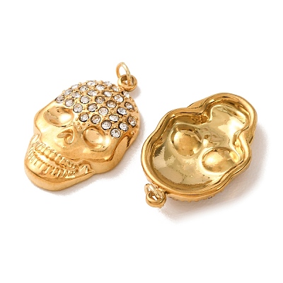 304 Stainless Steel Rhinestone Pendants RB-CBA9088-04G-A-1